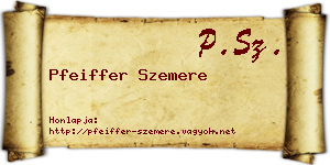 Pfeiffer Szemere névjegykártya